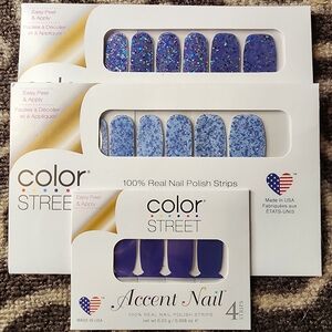 Color Street Sparkling Blue Nail Strips